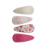 Mollette per capelli neonata Pippa - pink hearts