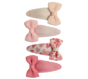 Your Little Miss Baby hårspænder med sløjfe Romy - pink hearts