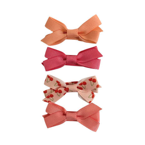 Your Little Miss Pinzas de pelo bebé con lazo Olivia - cherrylicious