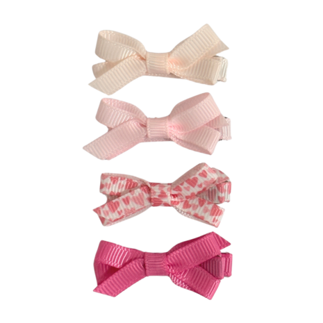 Your Little Miss Baby hårspenne med sløyfe Olivia - pink hearts