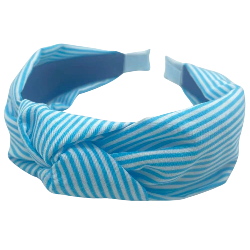 Your Little Miss Serre-tête large avec nœud Lexi - blue stripes
