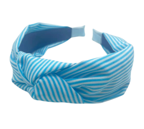 Your Little Miss Breiter Haarreif mit Knoten Lexi - blue stripes
