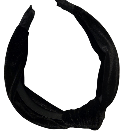 Your Little Miss Breiter Haarreif mit Knoten Lexi - Black velvet Your Little Miss Breiter Haarreif mit Knoten Lexi - Black velvet