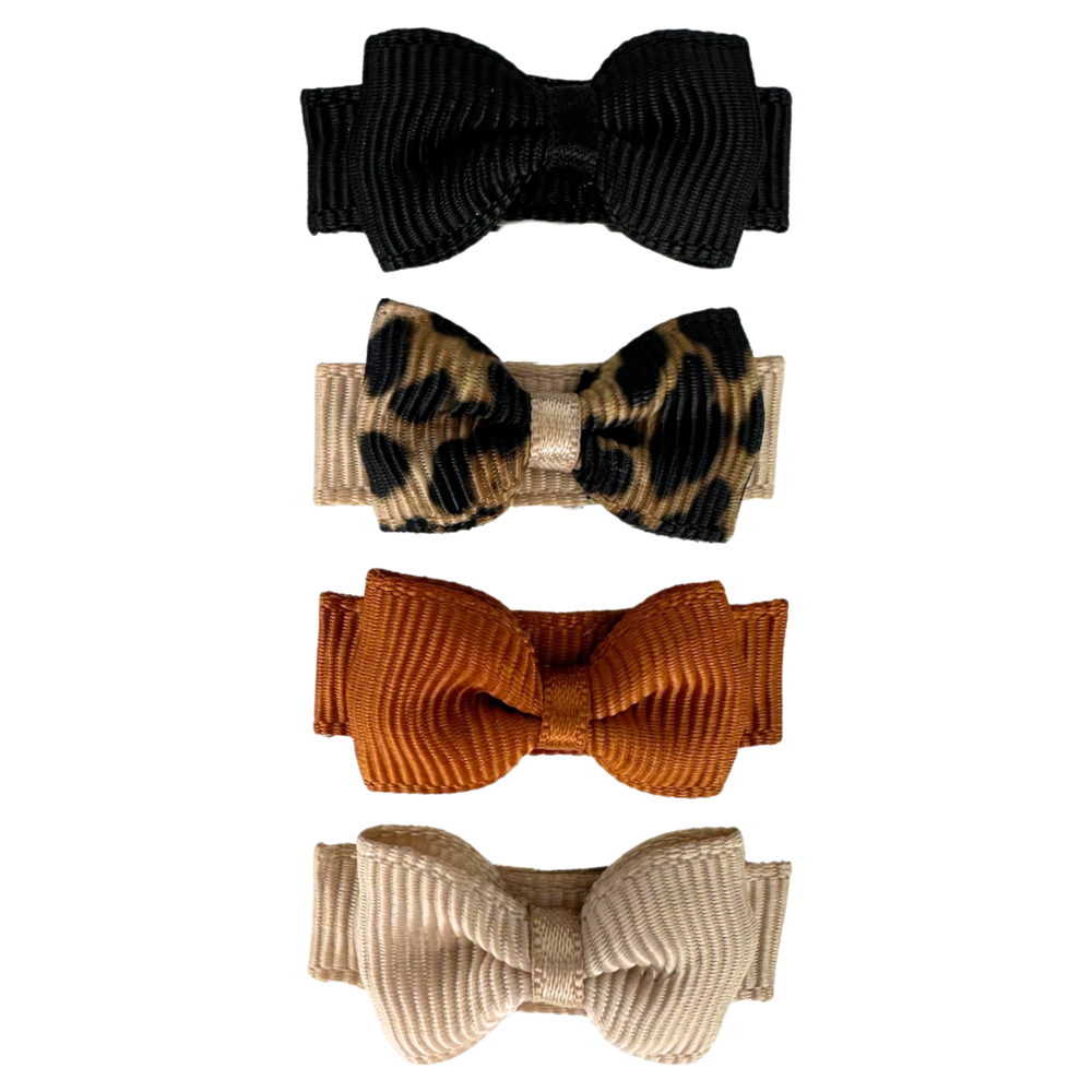 Your Little Miss Barrettes bébé avec nœud Ivy - leopard love Your Little Miss Barrettes bébé avec nœud Ivy - leopard love
