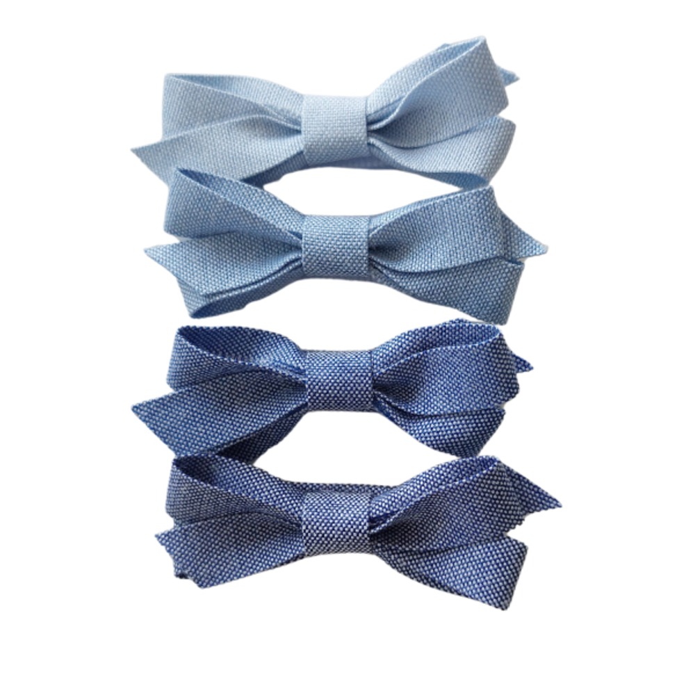 Your Little Miss Haarspeldjes met strik - denim Your Little Miss Haarspeldjes met strik - denim