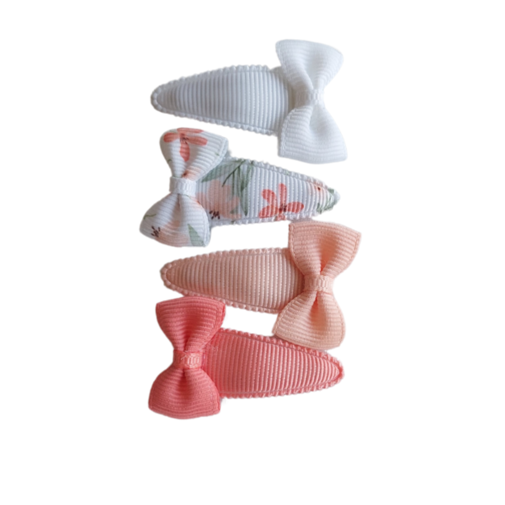 Your Little Miss Baby-Klick-Klack-Haarspangen mit Schleife - coral bloom Your Little Miss Baby-Klick-Klack-Haarspangen mit Schleife - coral bloom