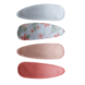 Your Little Miss Barrettes clic-clac fille avec du tissu - coral bloom Your Little Miss Barrettes clic-clac fille avec du tissu - coral bloom