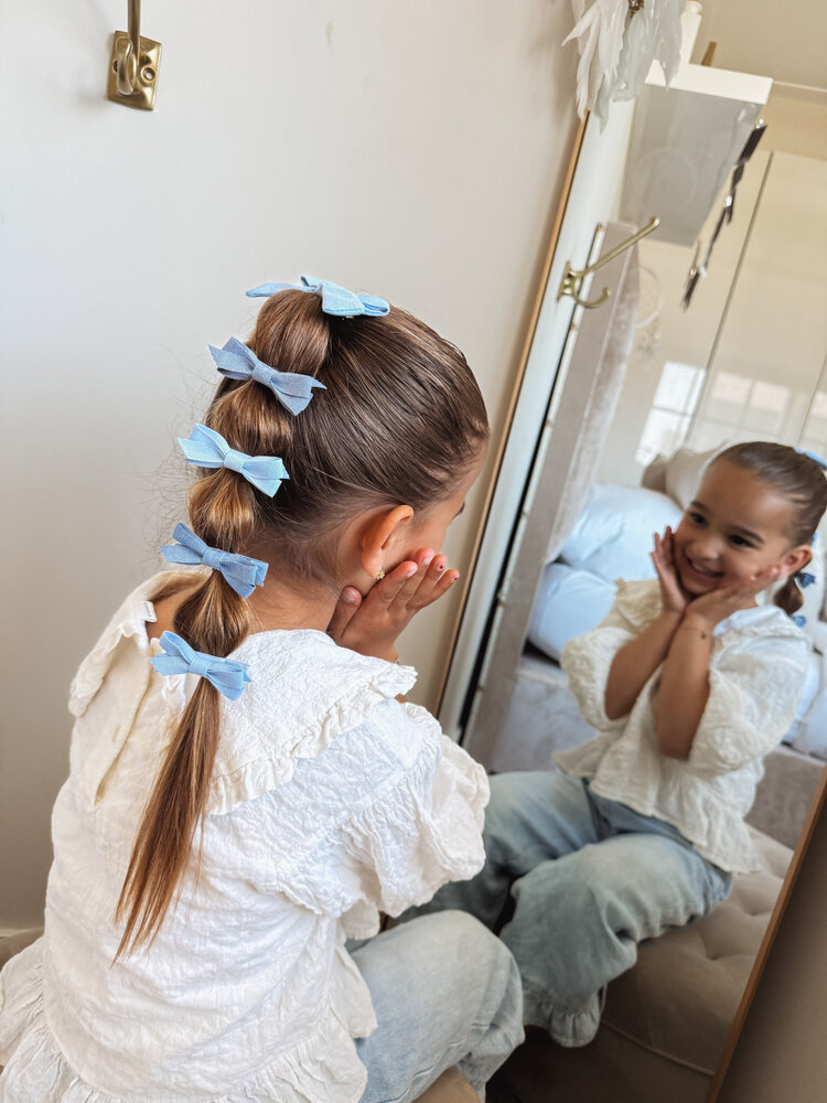 Your Little Miss Mollette per capelli con fiocco Olivia - denim Your Little Miss Mollette per capelli con fiocco Olivia - denim