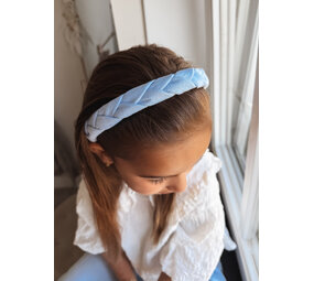 Your Little Miss Alice band with braid - denim
