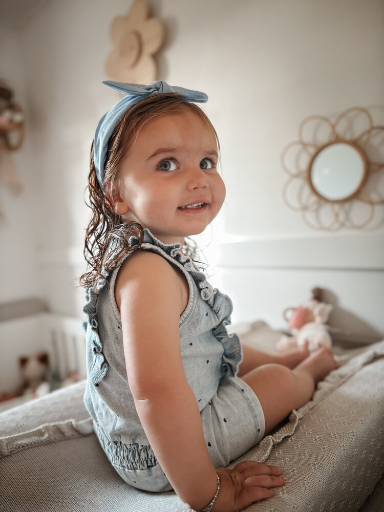 Your Little Miss Serre-tête avec nœud Billie - denim