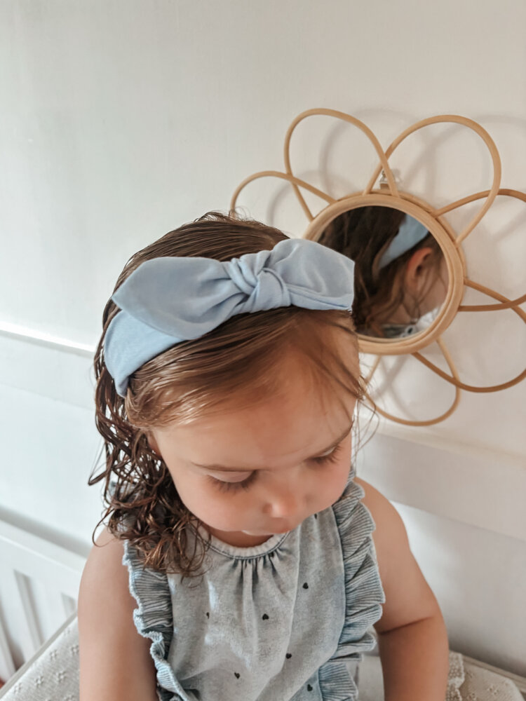 Your Little Miss Headband with bow Billie - denim Your Little Miss Headband with bow Billie - denim