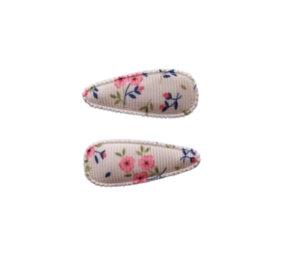 Your Little Miss Baby snap clips with fabric - little blossom
