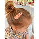Your Little Miss Snap clips with fabric - sunset harvest