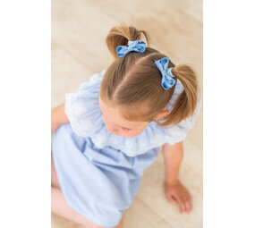 Your Little Miss Basis hårelastikker med sløyfe Loïs - denim Your Little Miss Basis hårelastikker med sløyfe Loïs - denim