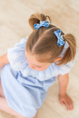 Your Little Miss Basic hair elastics with bow Loïs - denim Your Little Miss Basic hair elastics with bow Loïs - denim