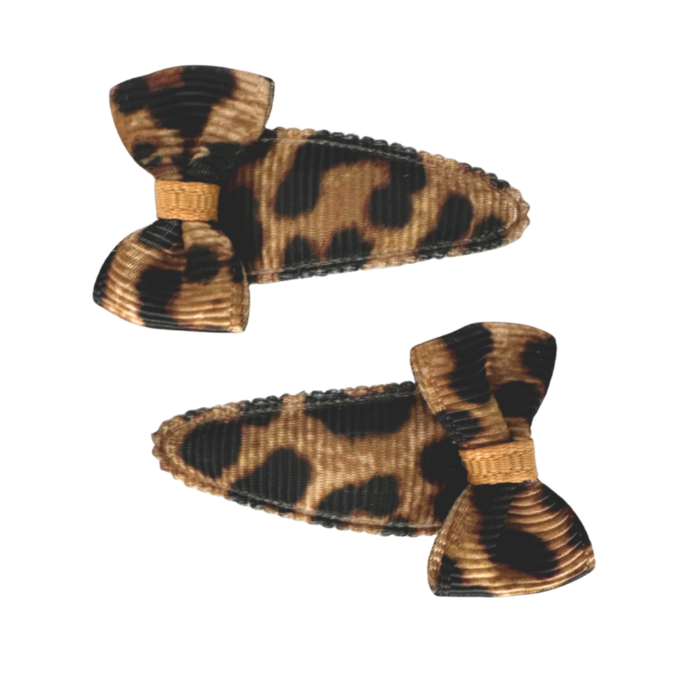 Your Little Miss Baby hair clips with bow Romy - leopard Your Little Miss Baby hair clips with bow Romy - leopard