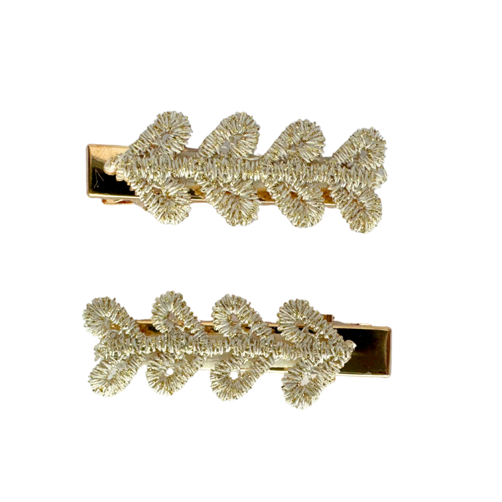 Your Little Miss Barrettes bébé avec fleurs Nina - Sparkle hearts Your Little Miss Barrettes bébé avec fleurs Nina - Sparkle hearts