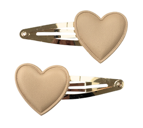 Your Little Miss Hårspenne Jade - Beige hearts Your Little Miss Hårspenne Jade - Beige hearts