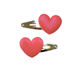 Your Little Miss Baby hair clips Jade - Red hearts Your Little Miss Baby hair clips Jade - Red hearts