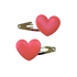Mollette per capelli neonata Jade - Red hearts Mollette per capelli neonata Jade - Red hearts