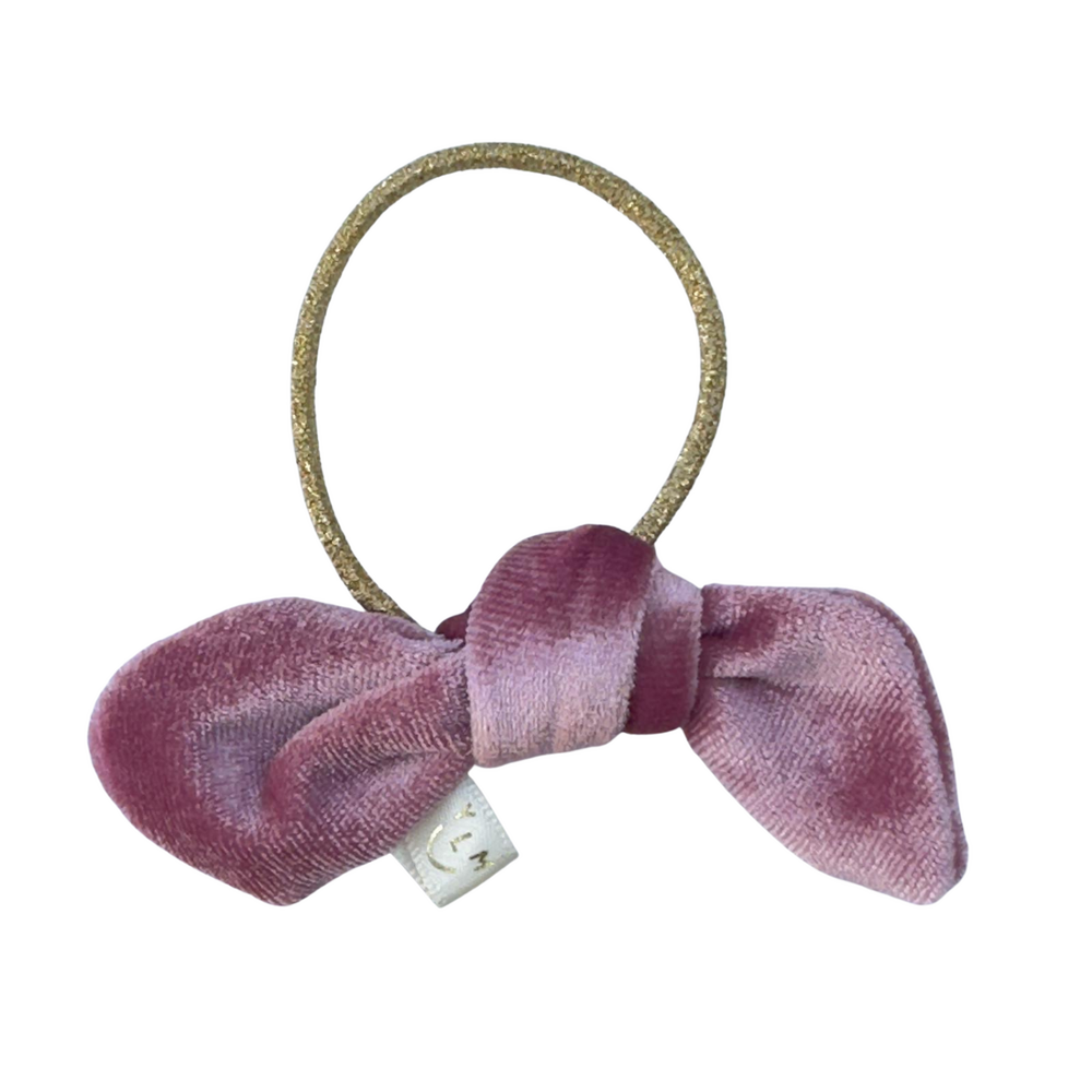 Your Little Miss Élastiques avec nœud rond Gwen - blush velvet Your Little Miss Élastiques avec nœud rond Gwen - blush velvet