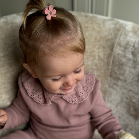 Your Little Miss Baby haarelastiekjes met bloem Liv - cotton bloom pink Your Little Miss Baby haarelastiekjes met bloem Liv - cotton bloom pink