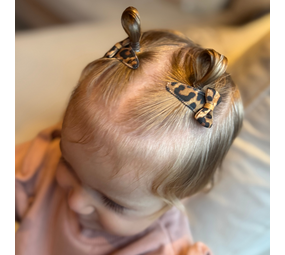 Your Little Miss Pinzas de pelo bebé con lazo Romy - leopard Your Little Miss Pinzas de pelo bebé con lazo Romy - leopard