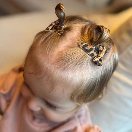 Your Little Miss Baby hair clips with bow Romy - leopard Your Little Miss Baby hair clips with bow Romy - leopard