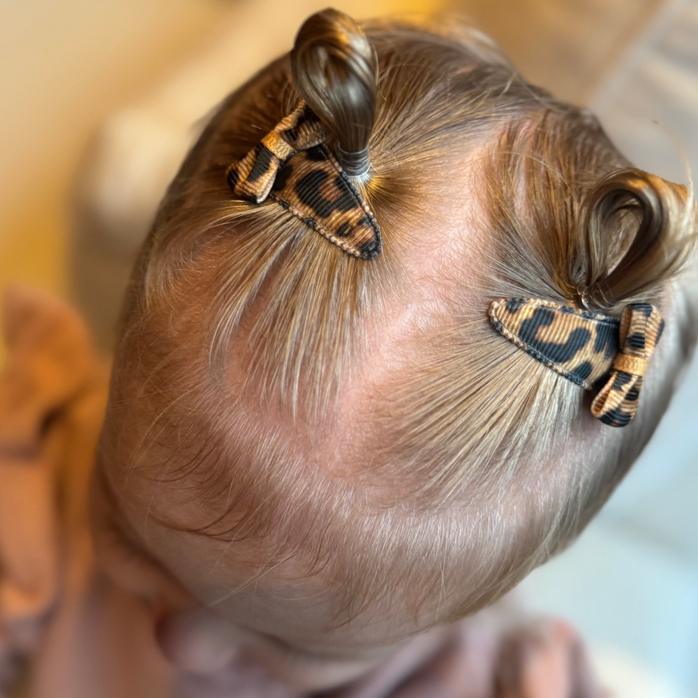 Your Little Miss Mollette per capelli neonata con fiocco Romy - leopard Your Little Miss Mollette per capelli neonata con fiocco Romy - leopard