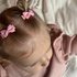 Baby hårspenne med sløyfe Ivy - rose quartz Baby hårspenne med sløyfe Ivy - rose quartz