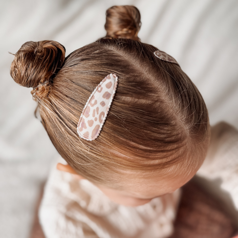 Your Little Miss Hair clips Pippa - leopard latte