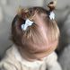 Your Little Miss Baby hair clips with bow Ivy - white Your Little Miss Baby hair clips with bow Ivy - white