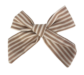Your Little Miss Clip pico pato niña con lazo - Caramel stripe Your Little Miss Clip pico pato niña con lazo - Caramel stripe