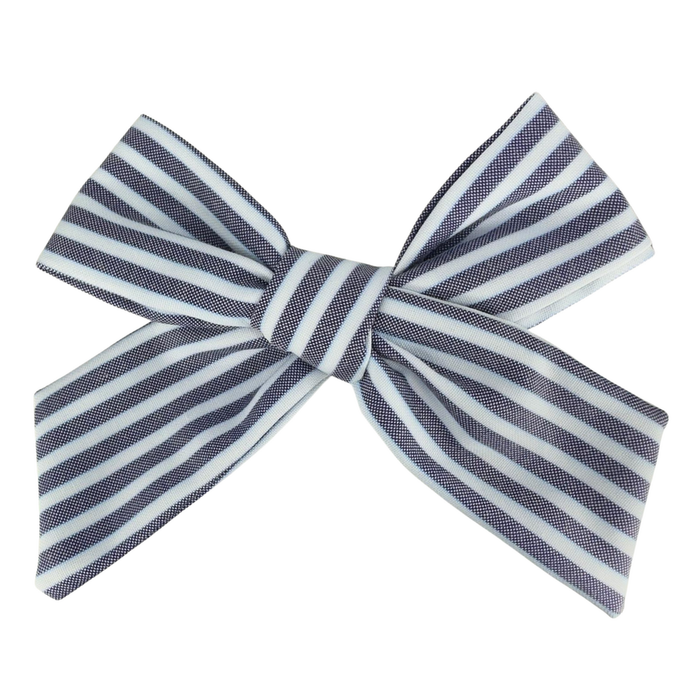 Your Little Miss Molletta per capelli con fiocco Tess - Azure stripe