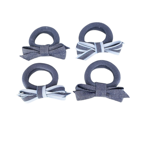 Your Little Miss Baby Haargummis mit Schleife Liv - Azure stripe Your Little Miss Baby Haargummis mit Schleife Liv - Azure stripe