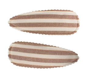 Your Little Miss Hair clips Pippa - Caramel stripe Your Little Miss Hair clips Pippa - Caramel stripe