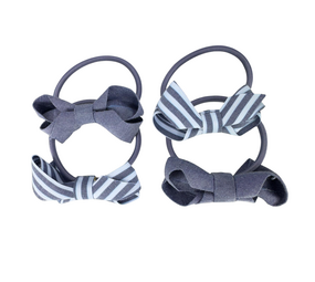 Your Little Miss Gomas de pelo básicas con lazo Loïs - Azure stripe Your Little Miss Gomas de pelo básicas con lazo Loïs - Azure stripe