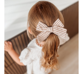 Your Little Miss Molletta per capelli con fiocco Tess - Caramel stripe Your Little Miss Molletta per capelli con fiocco Tess - Caramel stripe