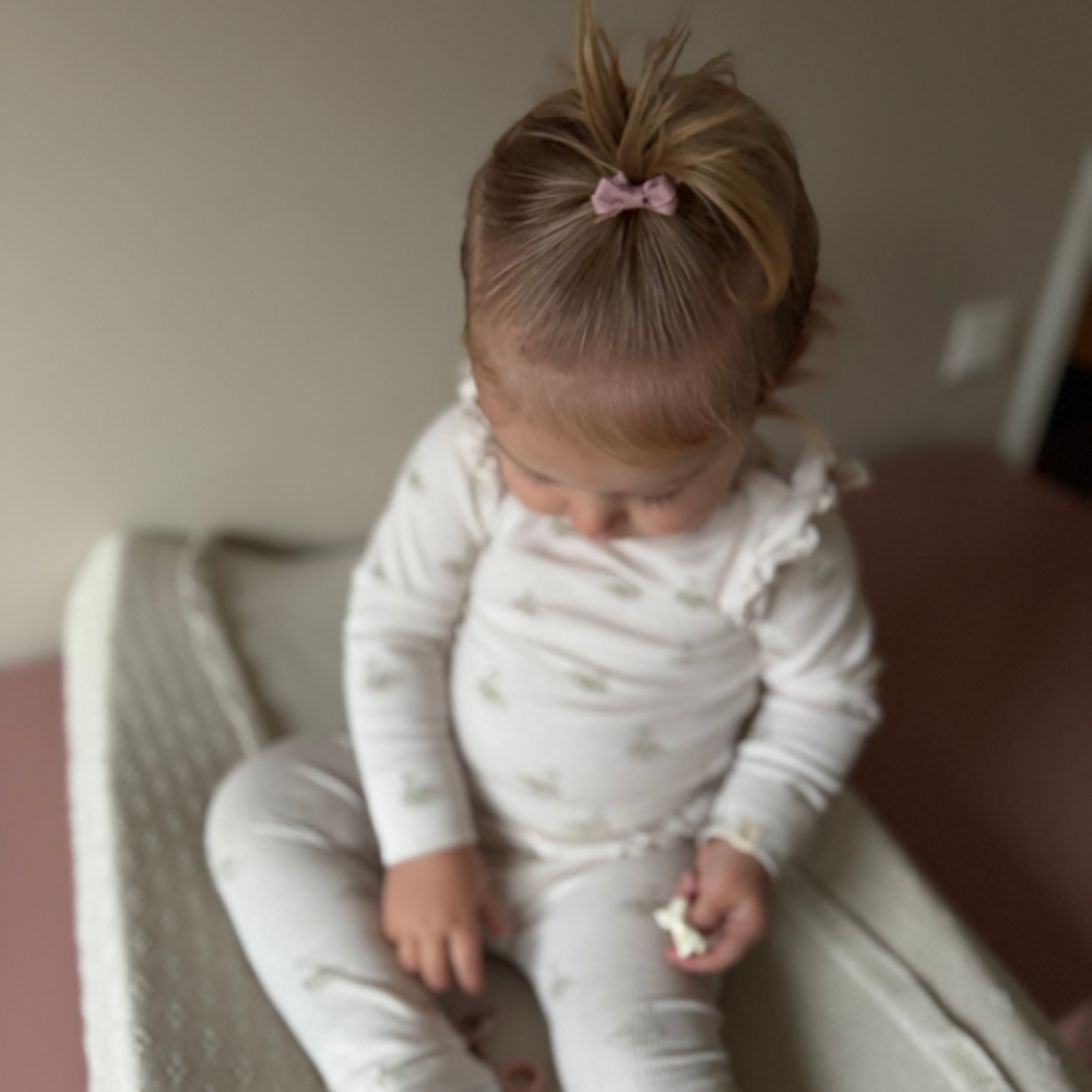 Your Little Miss Baby hårsnoddar med rosett Liv - Caramel stripe Your Little Miss Baby hårsnoddar med rosett Liv - Caramel stripe