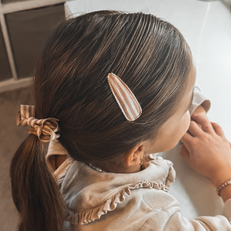 Your Little Miss Hair clips Pippa - Caramel stripe