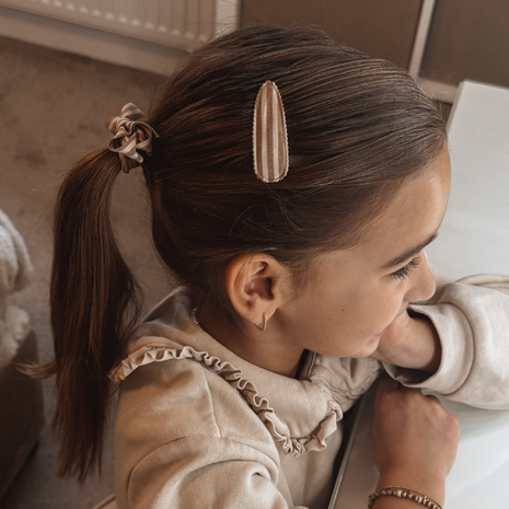 Your Little Miss Hair clips Pippa - Caramel stripe