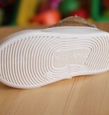 Trendy kinderschoenen met roze metallic glitter