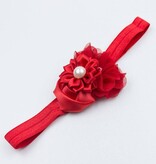 Baby haarbandje rode bloemen