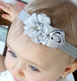 Baby haarbandje rode bloemen