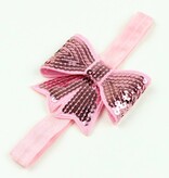 Baby haarbandje grote strik lichtroze