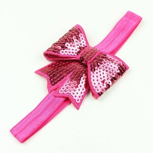 Baby haarbandje grote strik fuchsia