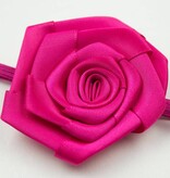 Baby haarbandje satijnen roosje (fuchsia)