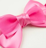 Baby haarbandje met satijnen strik (fuchsia)
