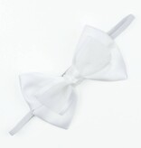 Baby haarbandje met satijnen strik (wit)