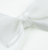 Baby haarbandje met satijnen strik (wit)